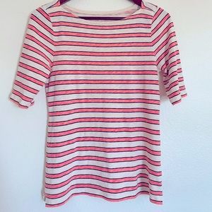 100% Cotton Stripe Boat Neck Painter Tee J Crew